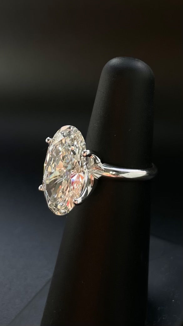 7 Carat Oval Solitaire Engagement Ring – Best Seller