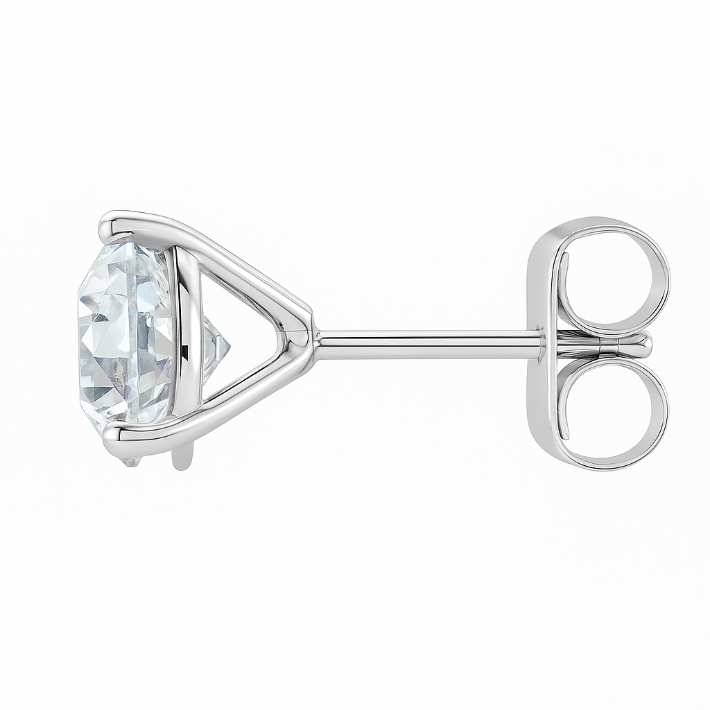Everyday Martini Round Diamond Stud Earrings | 14K Gold | Lab-Grown Diamonds