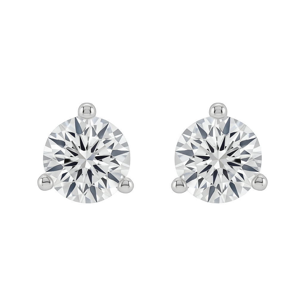 Everyday Martini Round Diamond Stud Earrings | 14K Gold | Lab-Grown Diamonds