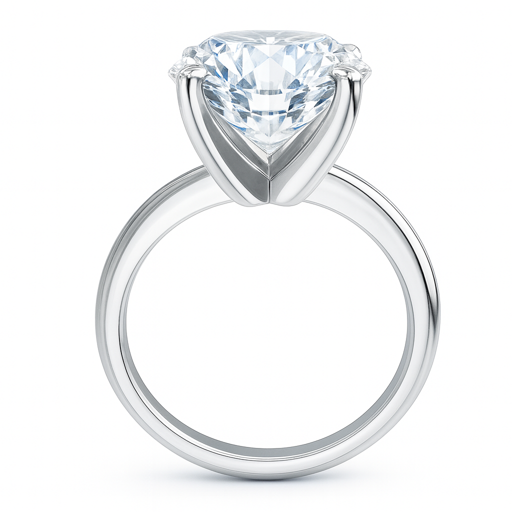 Round Lab Grown Diamond Solitaire Ring | 14K Gold | Engagement Ring