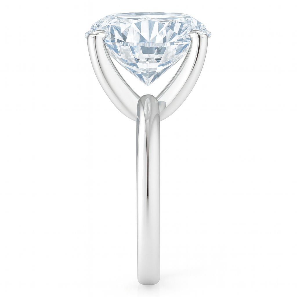 Round Lab Grown Diamond Solitaire Ring | 14K Gold | Engagement Ring