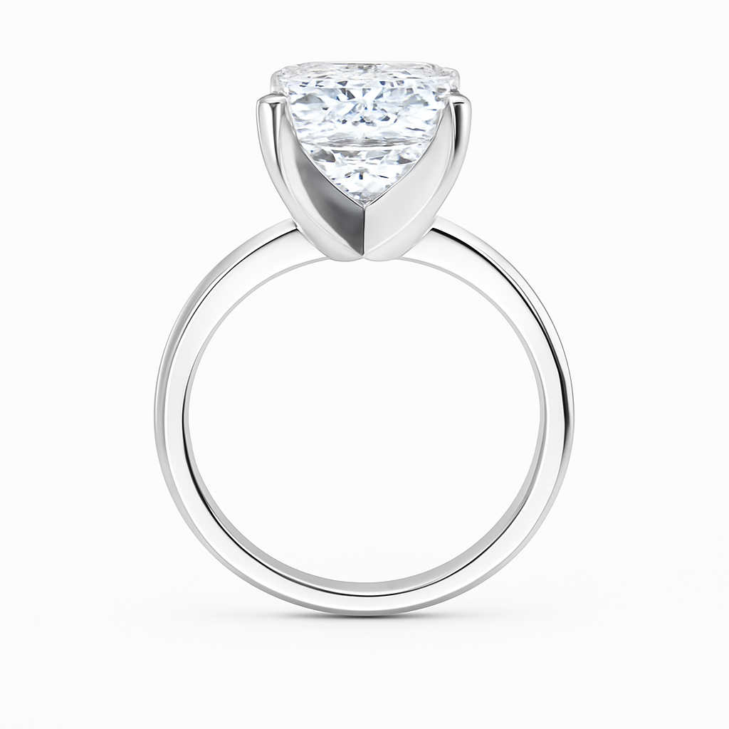 Emerald Cut Lab Grown Diamond Solitaire | Classic 14K Engagement Ring