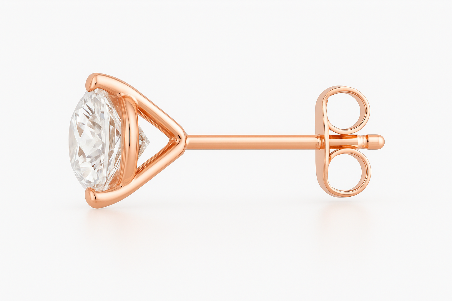 Everyday Martini Round Diamond Stud Earrings | 14K Gold | Lab-Grown Diamonds