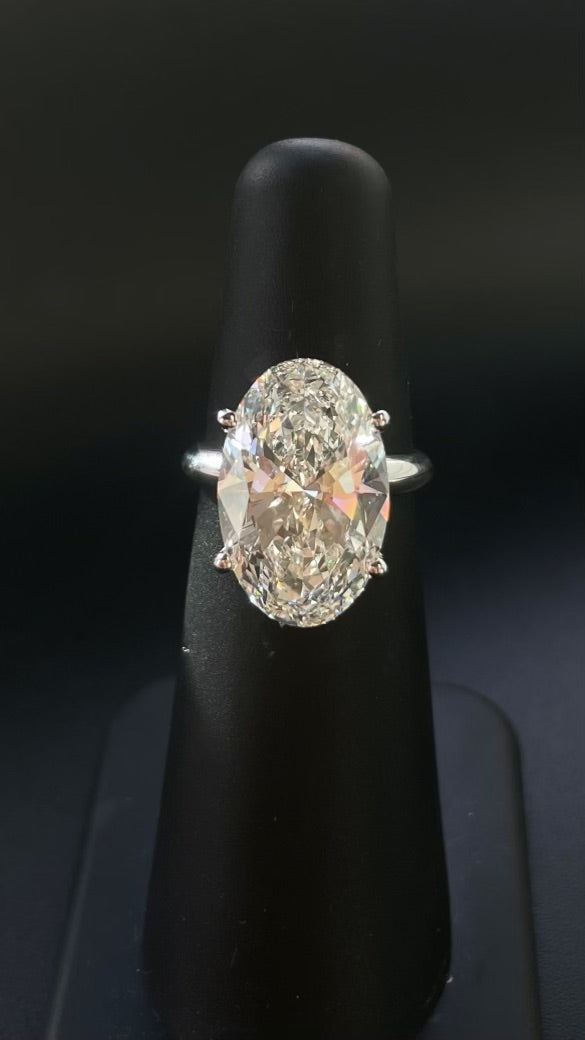 7 Carat Oval Solitaire Engagement Ring – Best Seller