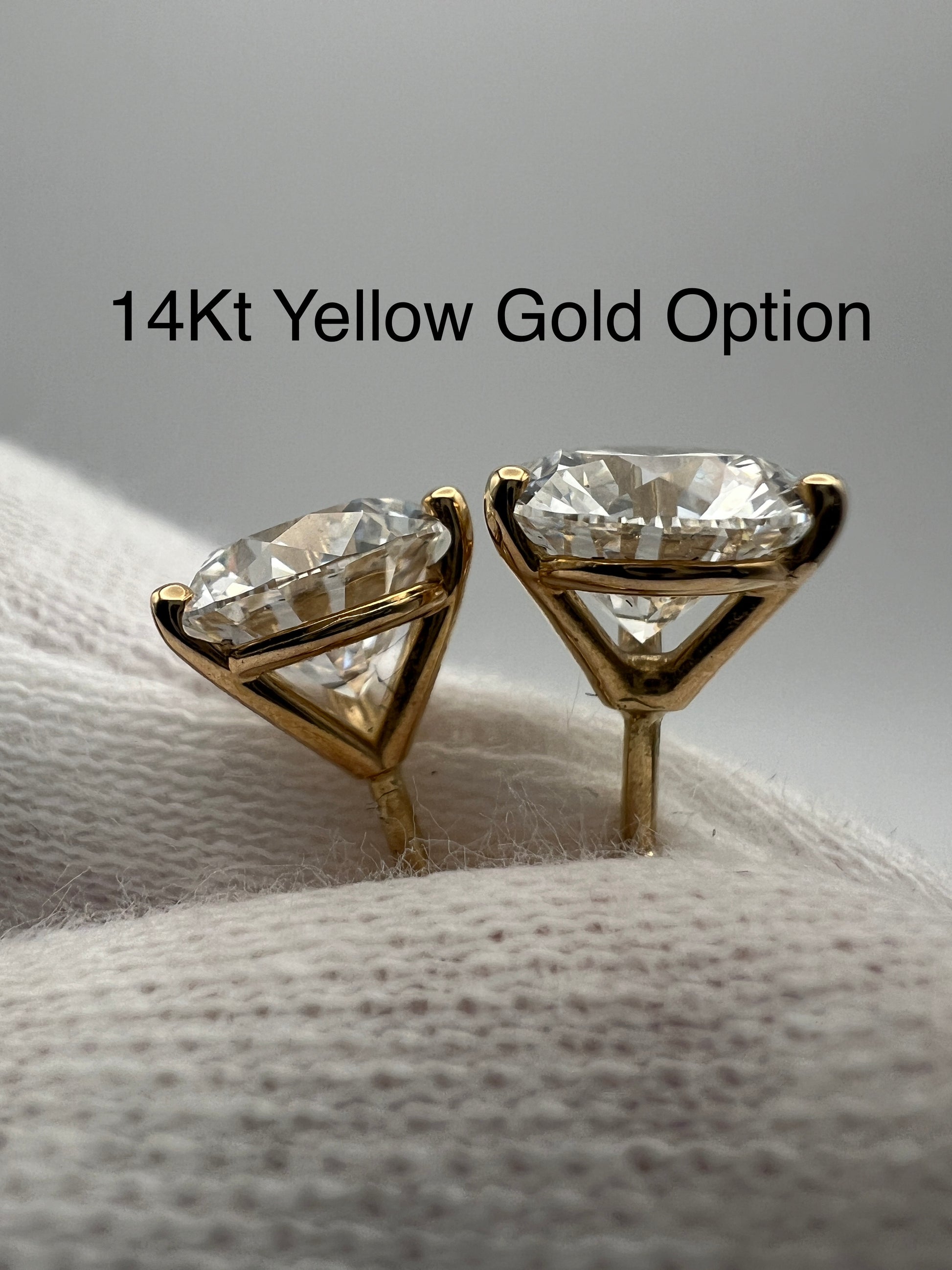 Everyday Martini Round Diamond Stud Earrings | 14K Gold | Lab-Grown Diamonds