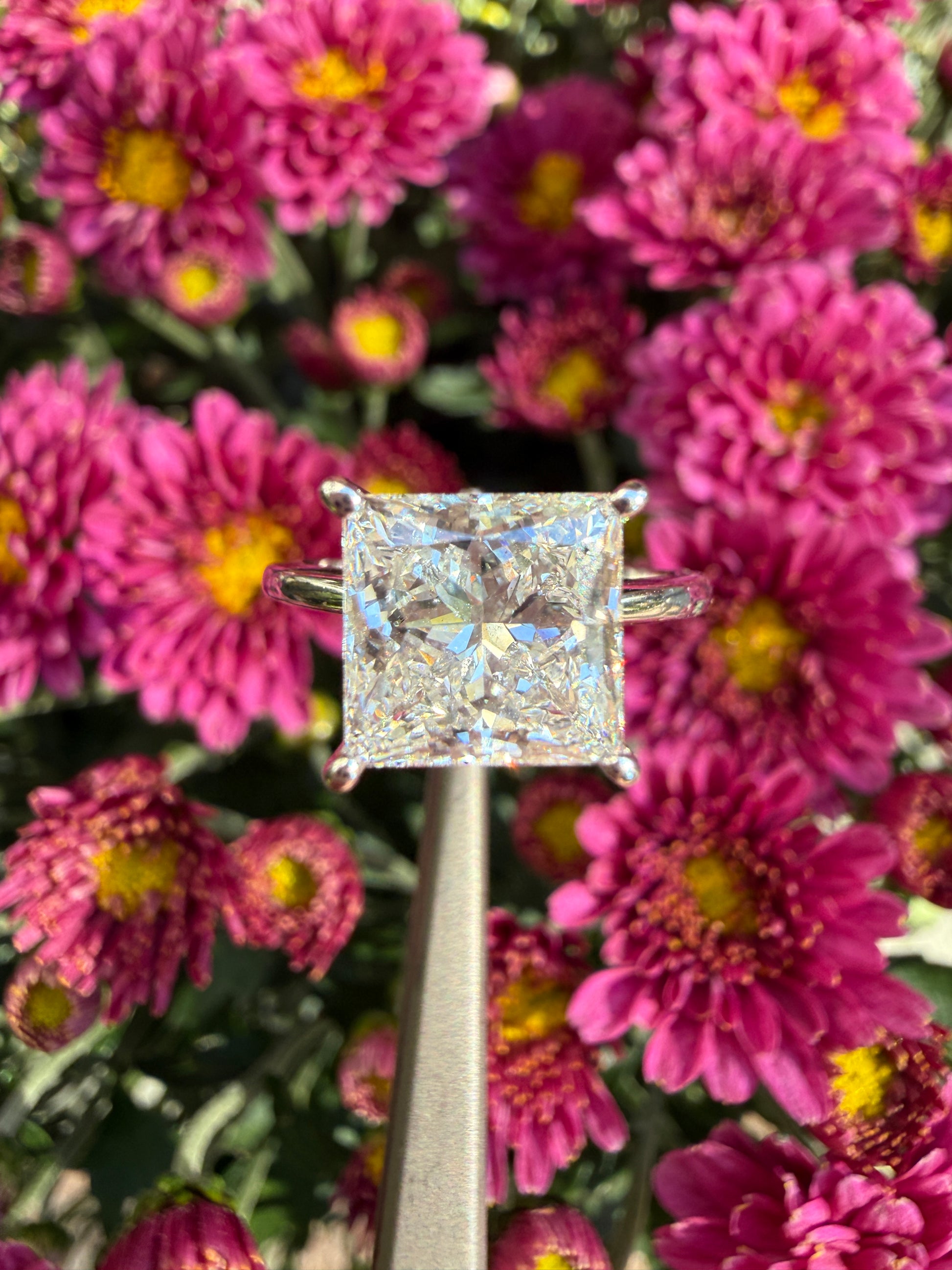 Princess Cut Lab Grown Diamond Solitaire | Classic 14K Engagement Ring