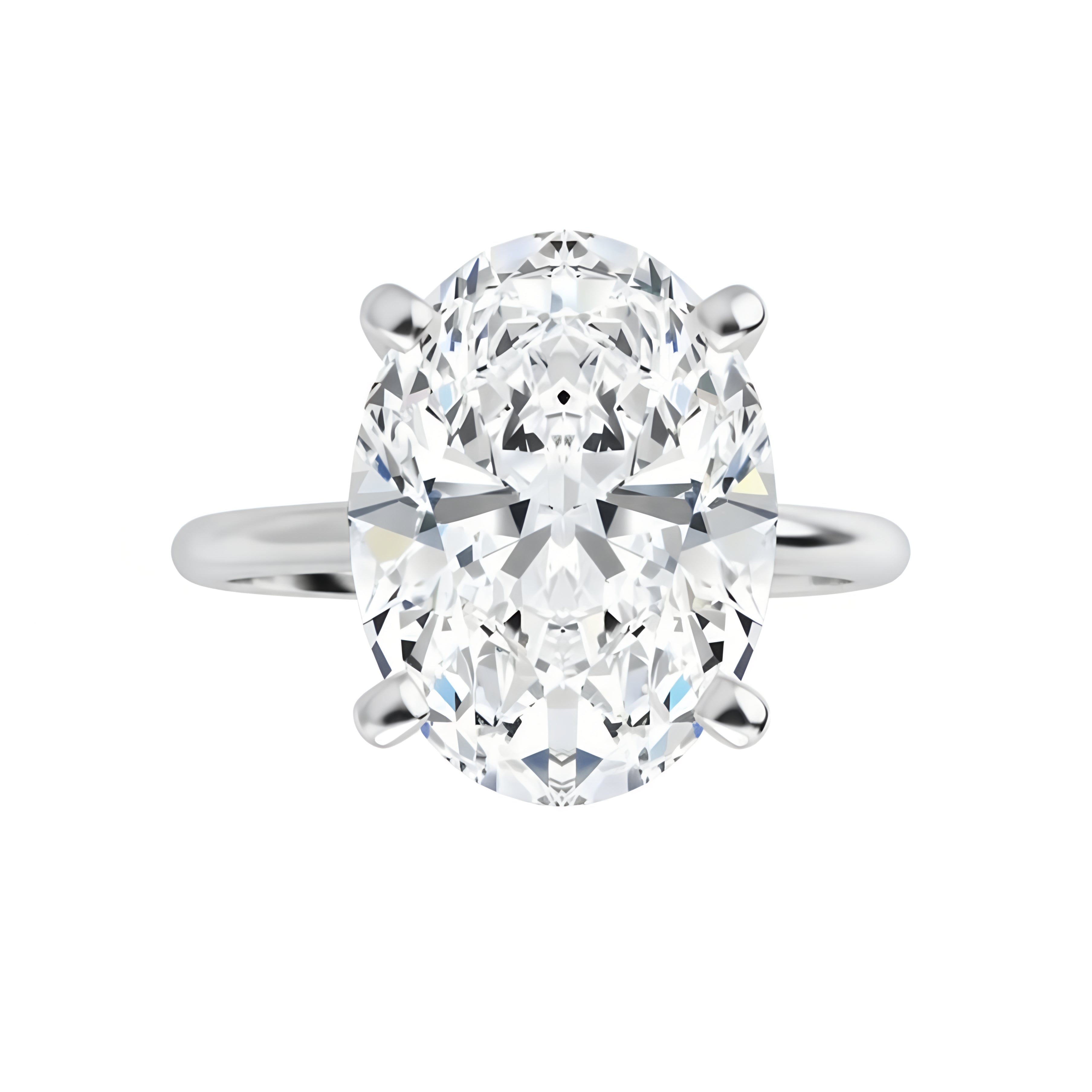 7 Carat Oval Solitaire Engagement Ring – Best Seller