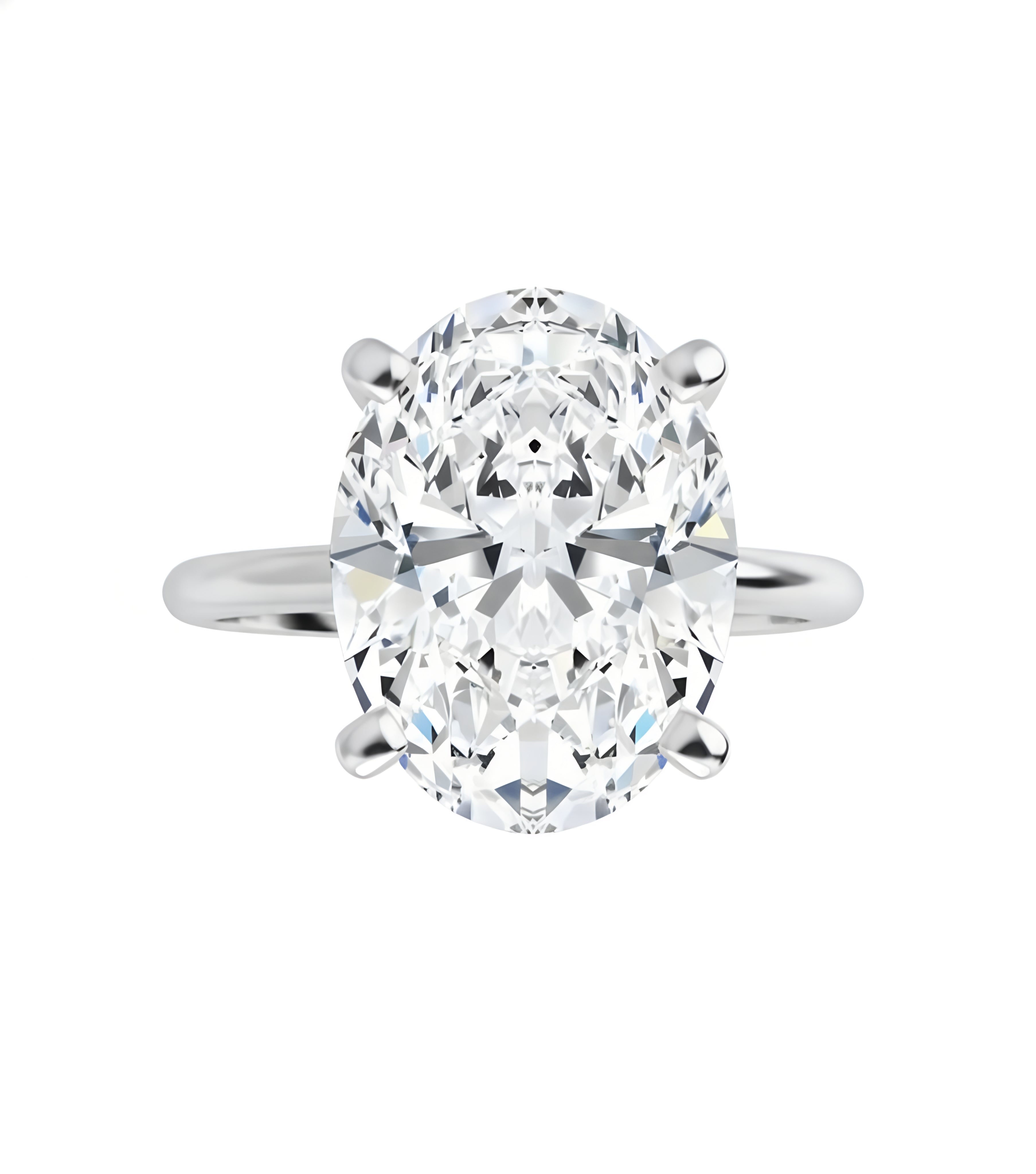 7 Carat Oval Solitaire Engagement Ring – Best Seller