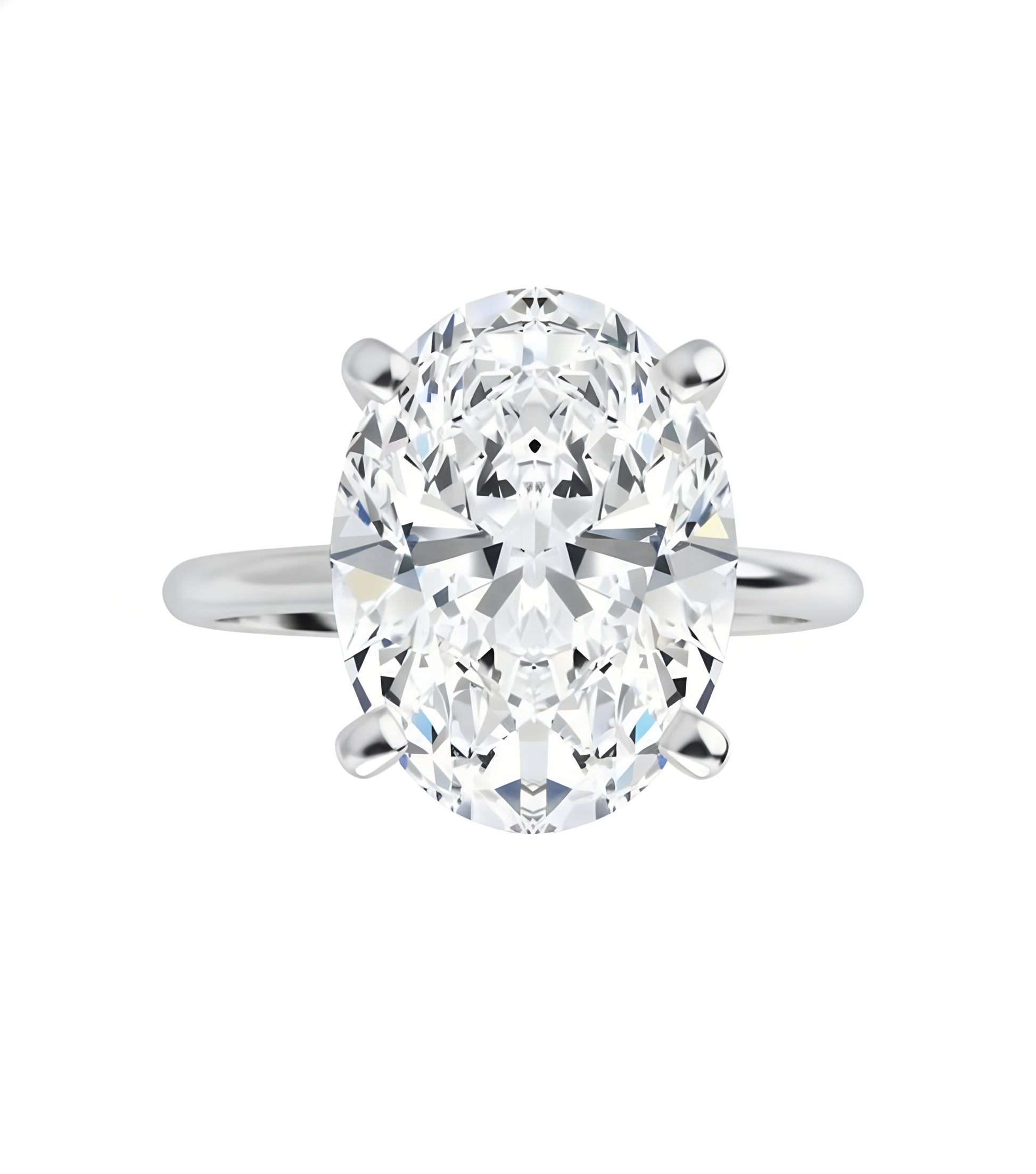 7 Carat Oval Solitaire Engagement Ring – Best Seller